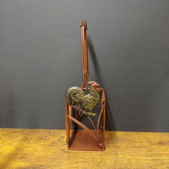 Other - Vintage Metal Rooster Wine Bottle Holder
